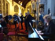 Sue accompanies the ensemble for Fauré's Berceuse